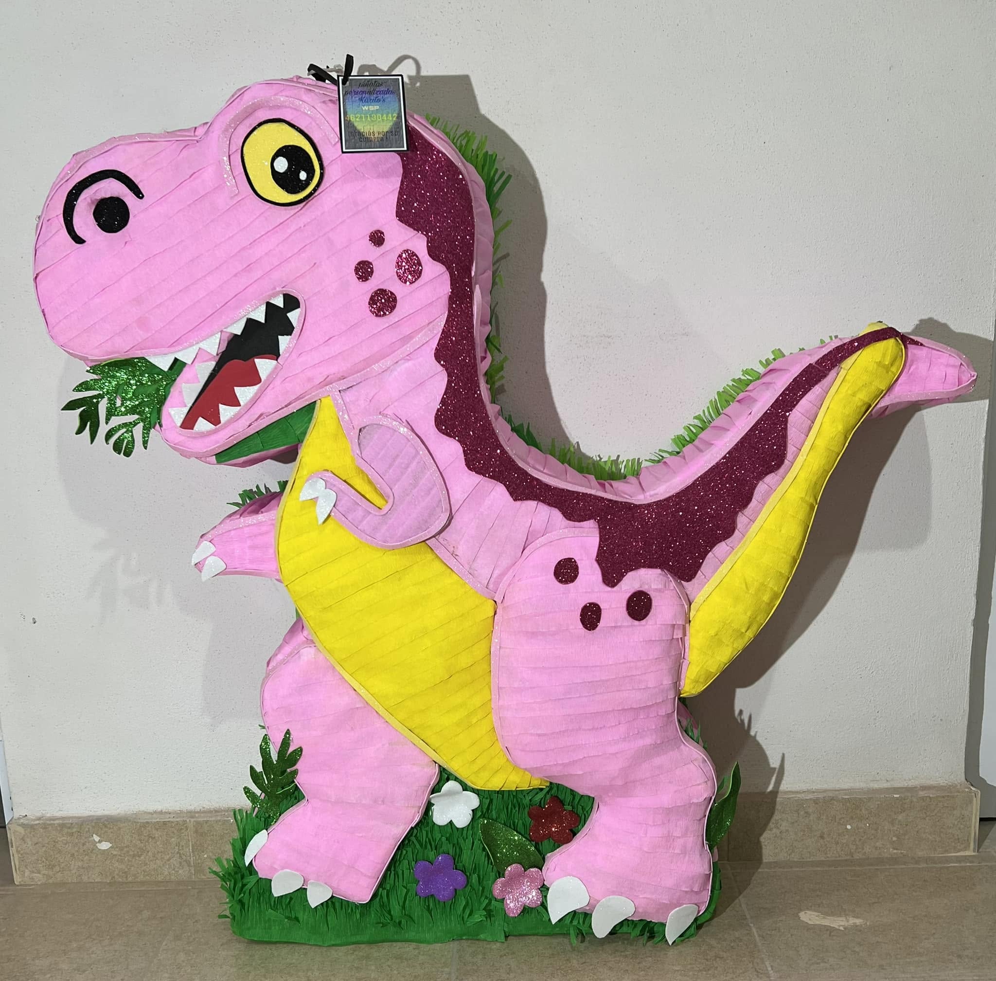 Piñata personalizada de dinosaurio