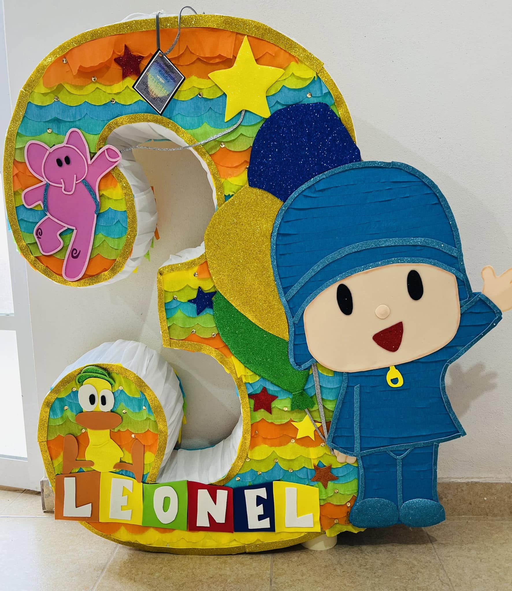 Piñata personalizada con número