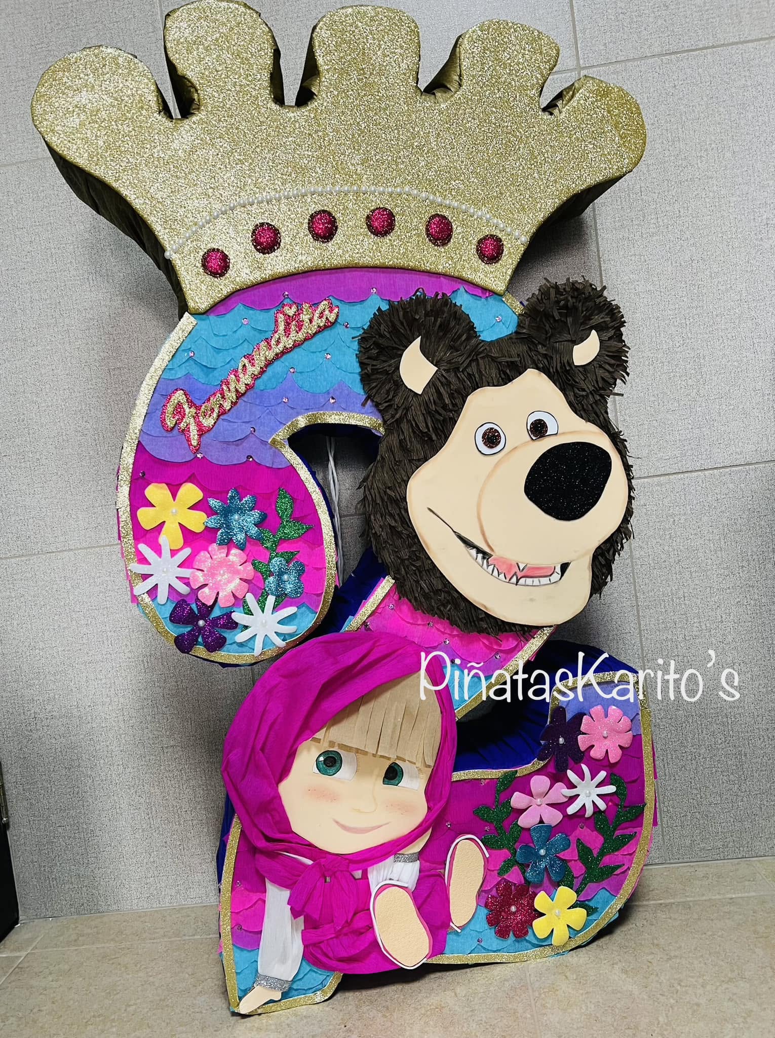 Piñata personalizada con número